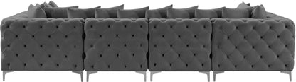 Westmount Grey Velvet Modular Sectional Sec6B