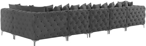 Westmount Grey Velvet Modular Sectional Sec6C