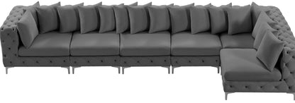 Westmount Grey Velvet Modular Sectional Sec6C