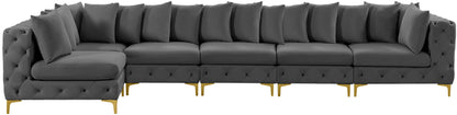 Westmount Grey Velvet Modular Sectional Sec6C