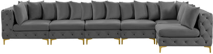 Westmount Grey Velvet Modular Sectional Sec6C