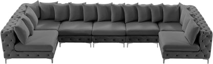 Westmount Grey Velvet Modular Sectional Sec7A