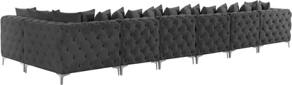 Westmount Grey Velvet Modular Sectional Sec7B