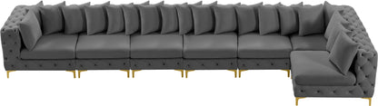 Westmount Grey Velvet Modular Sectional Sec7B