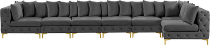 Westmount Grey Velvet Modular Sectional Sec7B