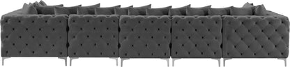 Westmount Grey Velvet Modular Sectional Sec7C