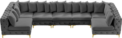 Westmount Grey Velvet Modular Sectional Sec7C