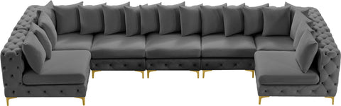 Westmount Grey Velvet Modular Sectional Sec7C