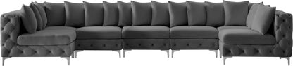 Westmount Grey Velvet Modular Sectional Sec7C