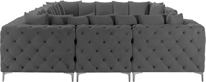 Westmount Grey Velvet Modular Sectional Sec8A