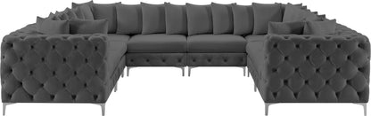 Westmount Grey Velvet Modular Sectional Sec8A