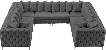 Westmount Grey Velvet Modular Sectional Sec8A