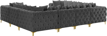 Westmount Grey Velvet Modular Sectional Sec8A