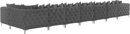 Westmount Grey Velvet Modular Sectional Sec8B