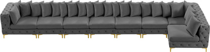 Westmount Grey Velvet Modular Sectional Sec8B