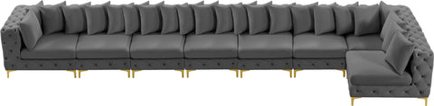 Westmount Grey Velvet Modular Sectional Sec8B