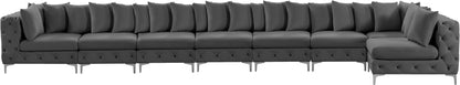 Westmount Grey Velvet Modular Sectional Sec8B