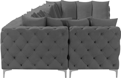 Westmount Grey Velvet Modular Sectional Sec8C