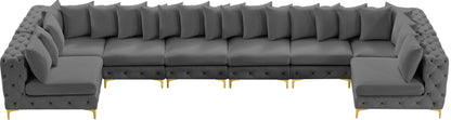 Westmount Grey Velvet Modular Sectional Sec8C