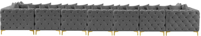 Westmount Grey Velvet Modular Sectional Sec9A