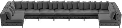 Westmount Grey Velvet Modular Sectional Sec9A