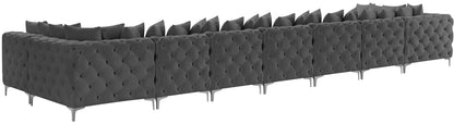 Westmount Grey Velvet Modular Sectional Sec9A