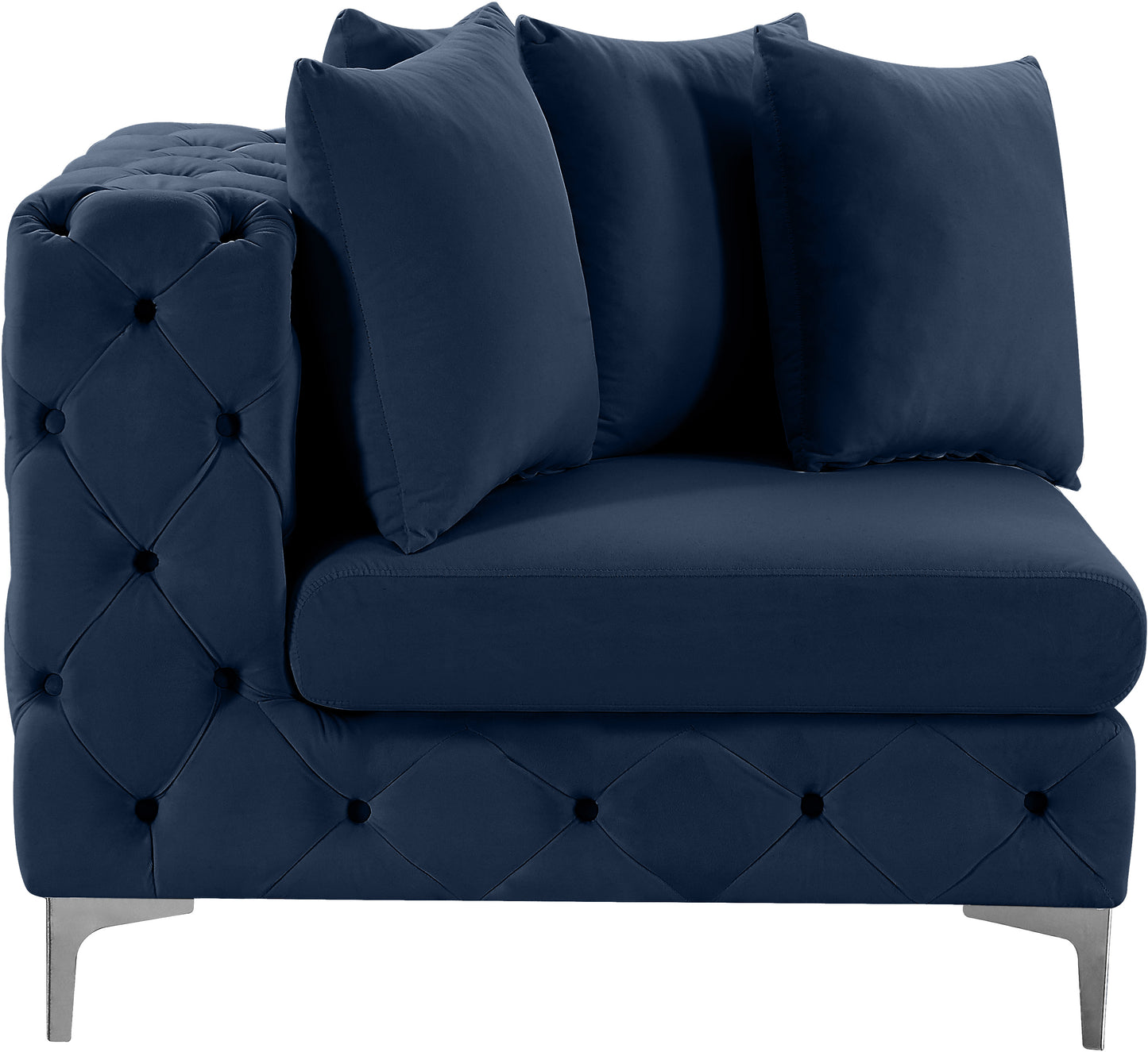 westmount navy velvet corner chair corner