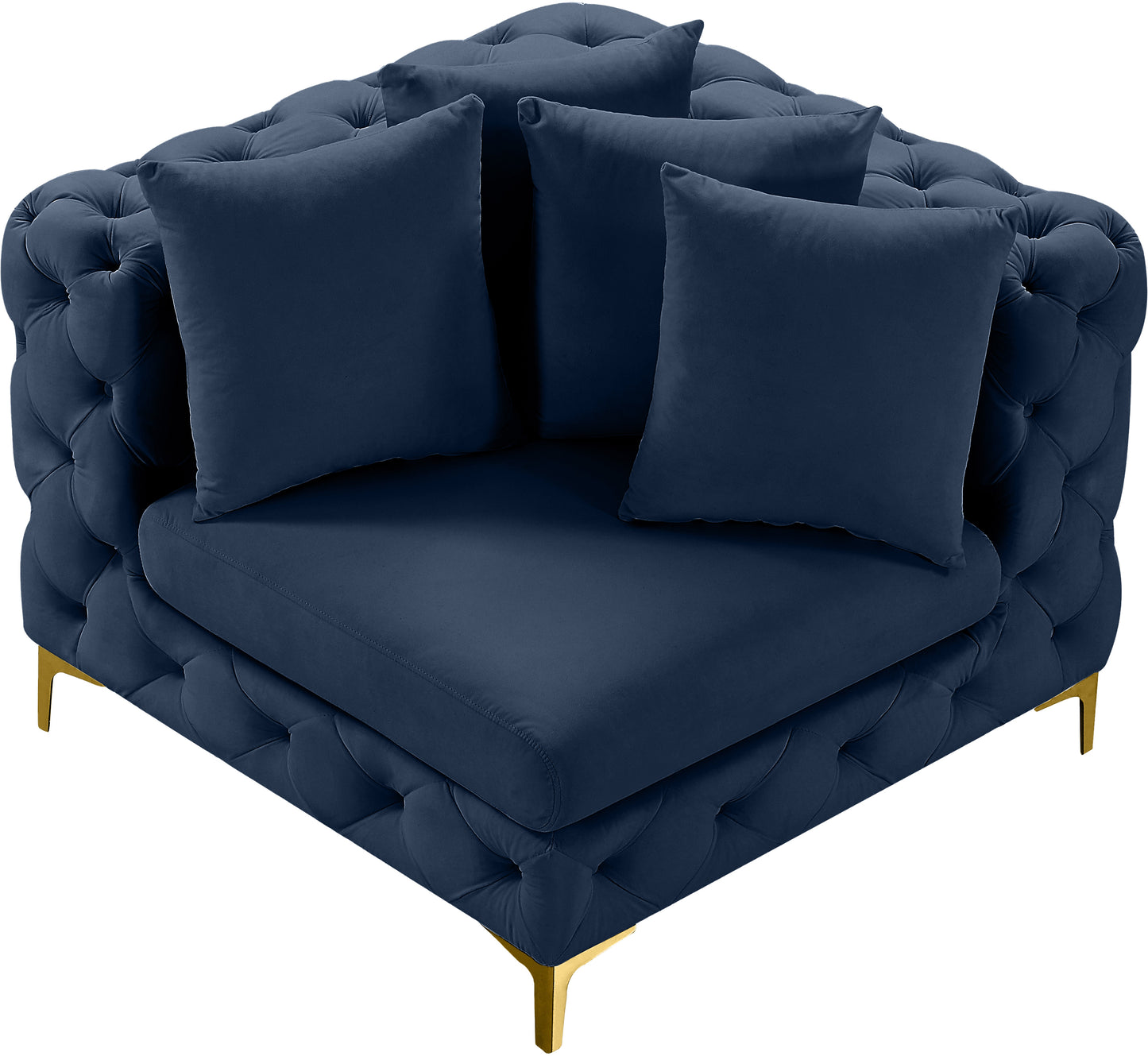 westmount navy velvet corner chair corner