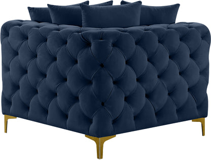 Westmount Navy Velvet Corner Chair Corner