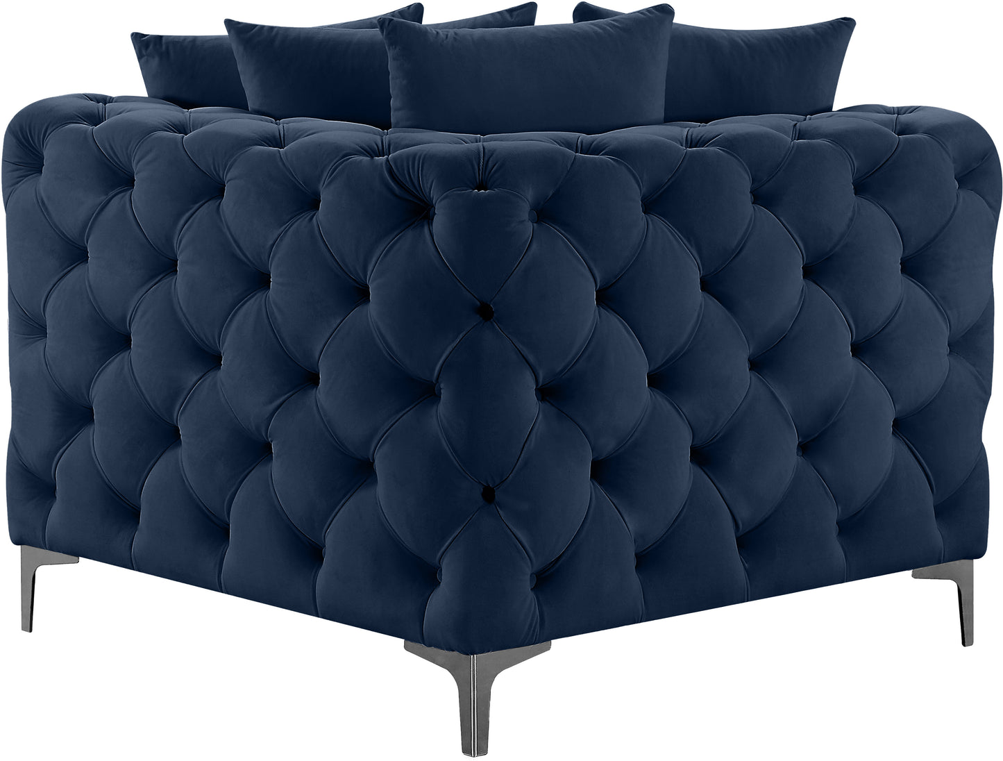 westmount navy velvet corner chair corner