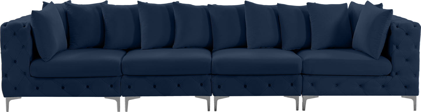 westmount navy velvet modular sofa s138