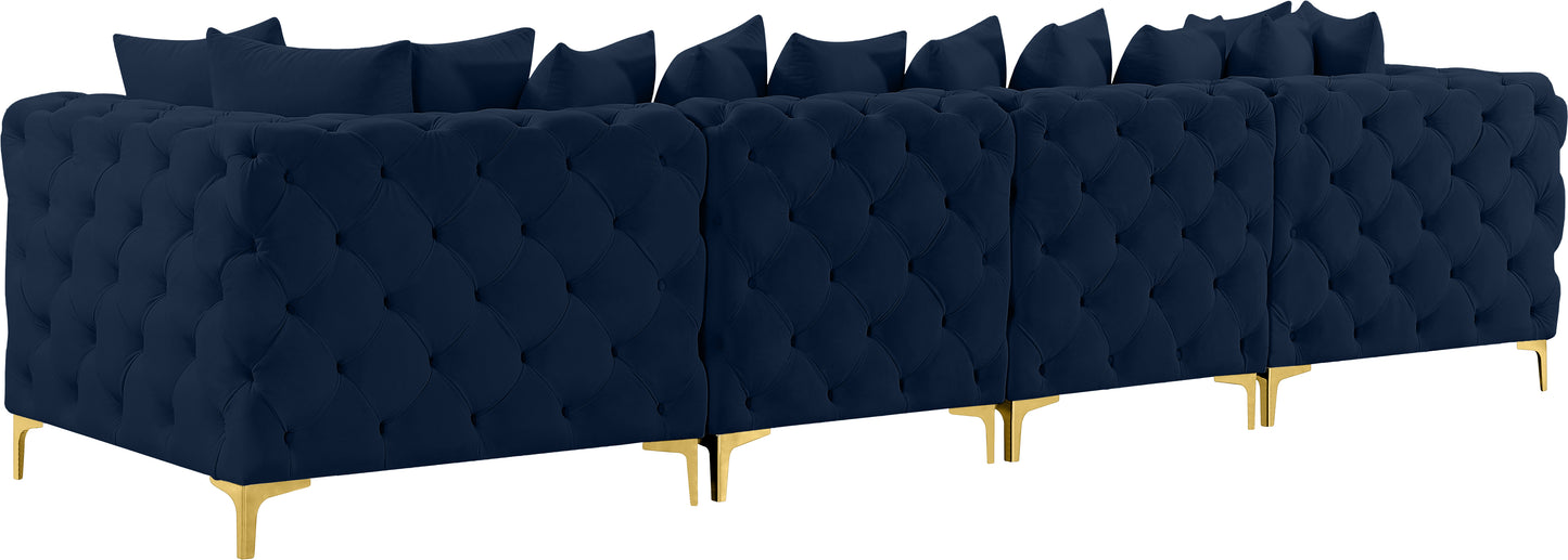 westmount navy velvet modular sofa s138