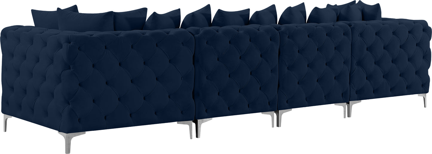 westmount navy velvet modular sofa s138