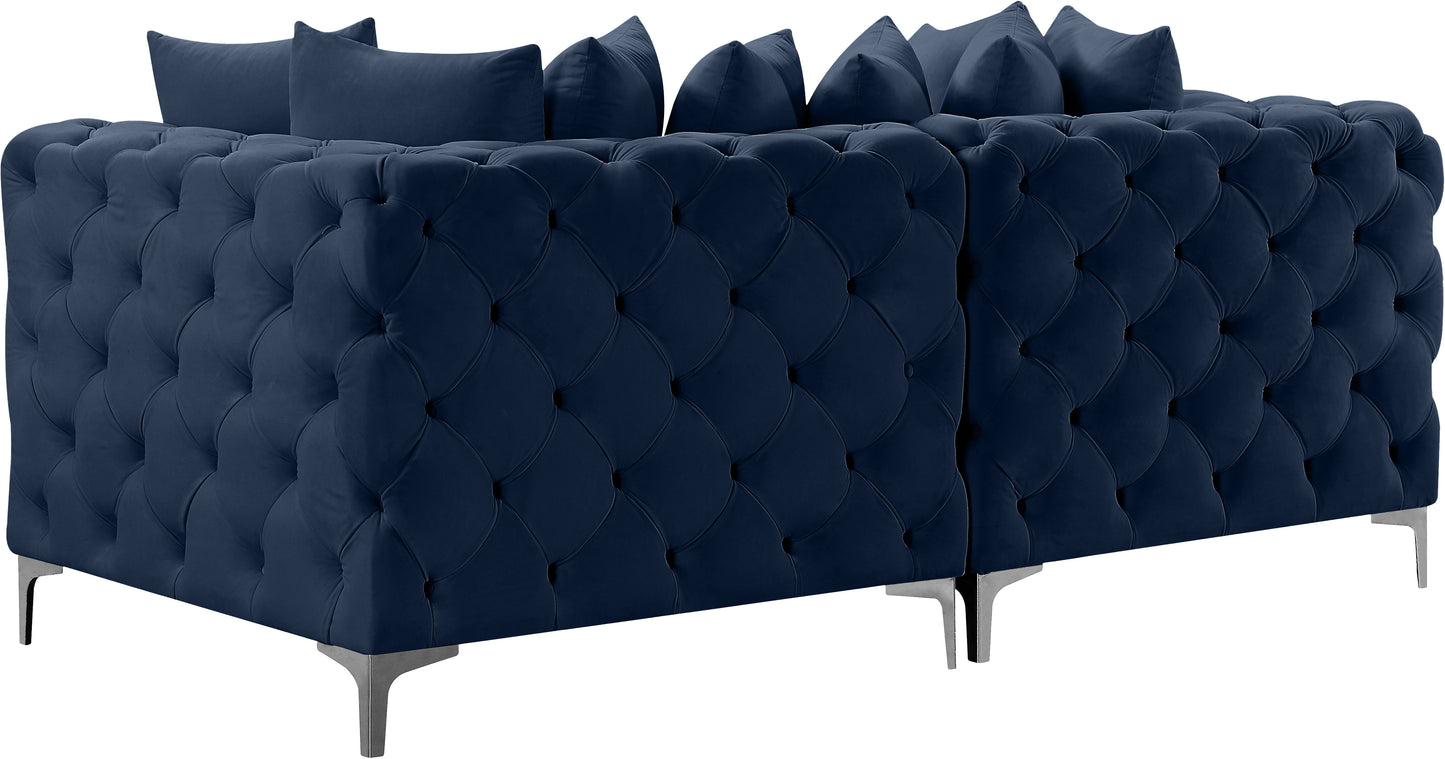 westmount navy velvet modular sofa s78