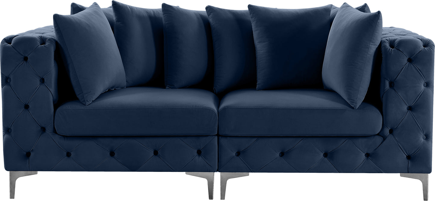 westmount navy velvet modular sofa s78