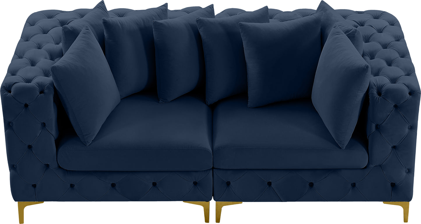 westmount navy velvet modular sofa s78