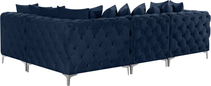 Westmount Navy Velvet Modular Sectional Sec4A