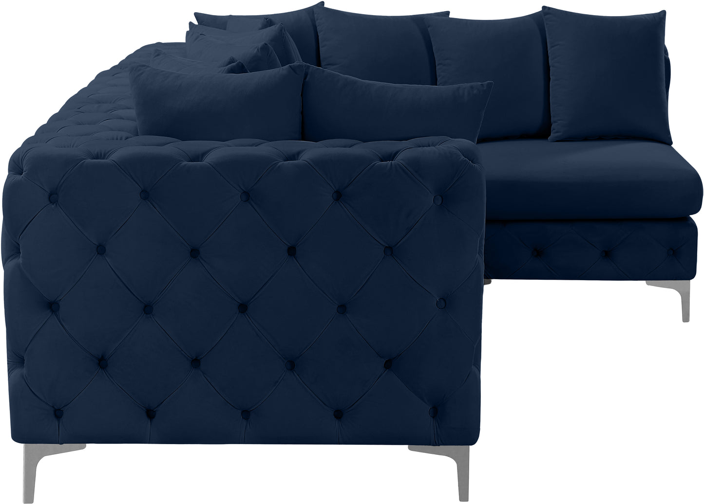 westmount navy velvet modular sectional sec4a