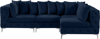 Westmount Navy Velvet Modular Sectional Sec4A