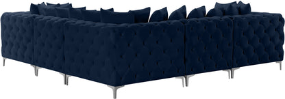 Westmount Navy Velvet Modular Sectional Sec5C