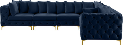 Westmount Navy Velvet Modular Sectional Sec6A