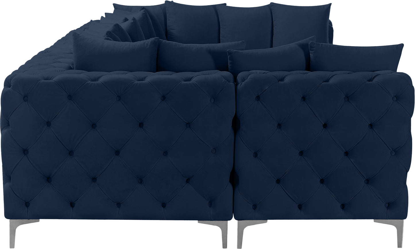 westmount navy velvet modular sectional sec6b