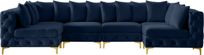 Westmount Navy Velvet Modular Sectional Sec6B