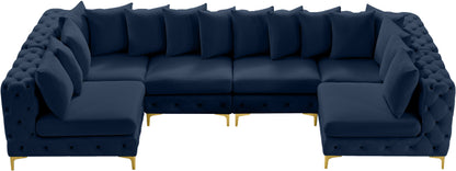 Westmount Navy Velvet Modular Sectional Sec6B