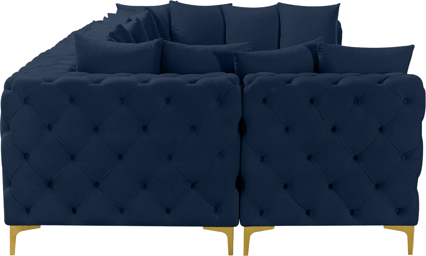 westmount navy velvet modular sectional sec6b