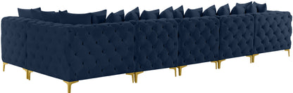 Westmount Navy Velvet Modular Sectional Sec6C