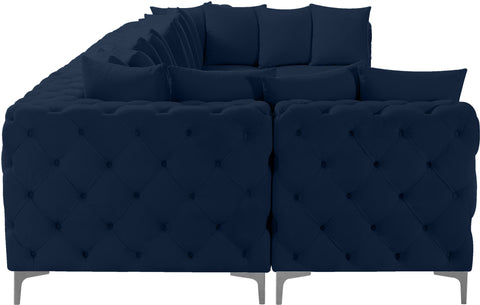 Westmount Navy Velvet Modular Sectional Sec7A