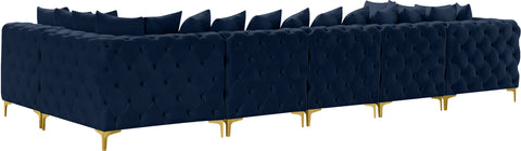 Westmount Navy Velvet Modular Sectional Sec7A