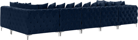 Westmount Navy Velvet Modular Sectional Sec7A