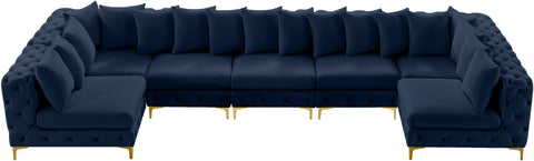 Westmount Navy Velvet Modular Sectional Sec7A